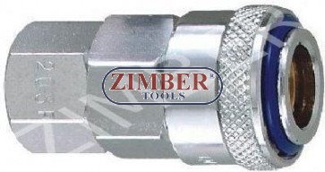 Накрайник за въздух 1/4" ZDC-2 стомана , ZL-20SFT - ZIMBER TOOLS