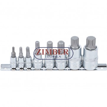К-т накрайници на вложки XZN- M4 - M16, 8 pcs. (5105) - BGS technic