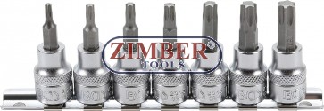 К-т накрайници на вложка Т15-50, 7 части - BGS,ZB-5108 - ZIMBER - TOOLS.