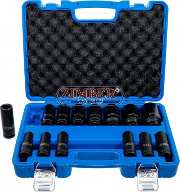 Комплект вложки ударни 1/2" 10-mm -32-mm, удължени 14части - 5207 - Bgs technic 
