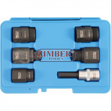 Накрайници за обратен чук за вадене на  дюзи M14x1.0, M17x1.0, M20x1.0, M25x1.0, M27x1.0mm, к-т 6 бр - 7771 - BGS technic.