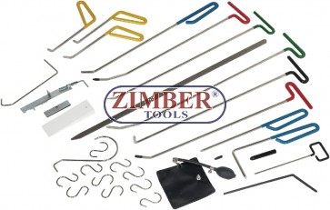 К-т инструменти за изправяне на вдлъбнатини, малки дефекти, градушки и др. 33-части - ZR-36PDRK3301- ZIMBER TOOLS.