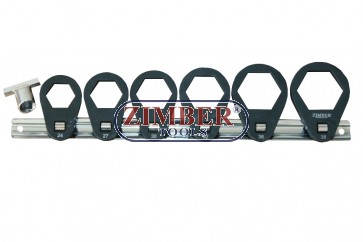Ключове за маслени филтри к-т 5бр.24mm/27mm/30mm/32mm/36mm/38mm x 3/8"D - ZR-36OFRT7 - ZIMBER TOOLS.