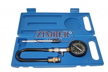 Компресомер за измерване на компресия за бензинови двигатели - ZT-04101 - ZIMBER-TOOLS