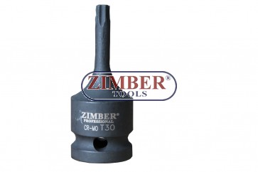 Вложка ударна торкс Т50, 1/2" - ZR-08IBST1250 - ZIMBER TOOLS