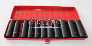К-т вложки ударни удължени 11 части 1/2“ (ZR-06DISS1112) - ZIMBER-TOOLS
