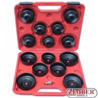 Комплект чашки за маслен филтър 15 части, ZT-04017 - SMANN-TOOLS.