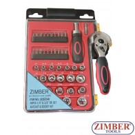 Гедоре комбинирано на 1/4 3/8 -ZIMBER TOOLS (ZR-02SS2348)