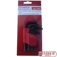 К-т Г-образни торксове  9 части (ZL-9SS) - ZIMBER - TOOLS.