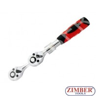 Тресчотка телескопична 1/4" 72teeth, 150-200мм - ZIMBER (ZR-04RHE14)