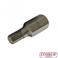 Накрайник шестостенен Hexagon 6 mm, дължина 30 мм, 3/8" 4952- BGS-technic.