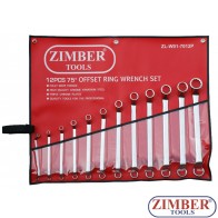 Ключове лули к-т 75 градуса 12 части (6-32мм), ZL-W01-7012P - ZIMBER-TOOLS.