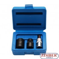 Вложки пентагони к-т 1/2" - 10мм, 14мм, 19мм, ZL-405P - ZIMBER TOOLS