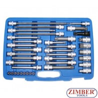 Накрайници на вложка к-т 38 части 1/4" + 1/2" - BGS,ZB-5184 - ZIMBER - TOOLS.