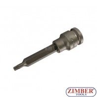 Накрайник на вложка ударна T-STAR, 100 mm удължен 1/2" T27 - BGS, ZB-5467 ZIMBER - TOOLS.