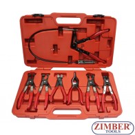 К-т клещи за скоби на водни съединения 7 ч. ZR-36UHCPK07 - ZIMBER TOOLS
