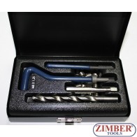 Комплект за възтановяване на резби M8x1.25. 25бр - ZIMBER-TOOLS (ZR-36TCIPK08)