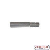 Накрайник шестостенен 8мм, дължина 75 мм, ZR-15B1075H08 - ZIMBER TOOLS