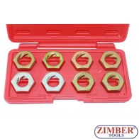 Плашки за ремонт на резби к-т 8 части-ZIMBER (ZL-7037)
