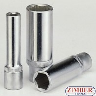 Вложка удължена 1/2" 6-стенна 17мм - ZIMBER -TOOLS