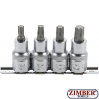 Комплект вложки с накрайник Torx 1/2" T40 - T55 | 4 бр. (8886) - BGS technic