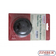 Чашка за маслен филтър на 3/8-76мм, 14 - ъгли, ZR-36OFWCT7614   - ZIMBER TOOLS