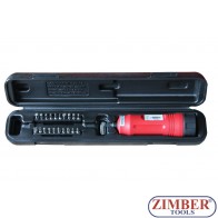 Динамометрична отвертка 1/4" (1- 5 Nnm) с накрайници - ZR-16SDTS14 - ZIMBER TOOLS