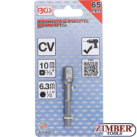 Адаптор за вложки, винтоверт  (1/4")  (3/8") | дължина 65 mm, 9685-2 - BGS technic.
