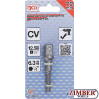 Адаптор за вложки, винтоверт  (1/4")  (1/2) | дължина 65 mm, 9685-2 - BGS technic.