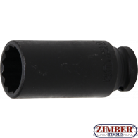 Вложка ударна 1/2" удължена - 12ст - 27 мм (ZB-5336)