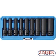 Комплект E-TORX вложки - ударни, удължени  E10 - E24 | 1/2, 9 части. - 5204 - BGS technic.