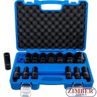 Комплект вложки ударни 1/2" 10-mm -32-mm, удължени 14части - 5207 - Bgs technic