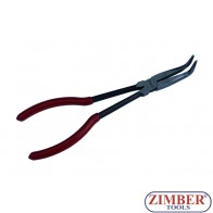 Клещи дългоусти криви 90° 280mm. 11", ZR-19PLNNB1101 - ZIMBER-TOOLS.