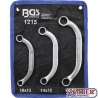 Комплект ключове звезди дъгообразни от  10x13 - 17x19 mm, 3 бр - 1215 - BGS technic.