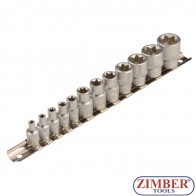 Комплект вложки Е звезди на 1/4" / 3/8" | E4 - E20 | 12 pcs. (2038) - BGS technic