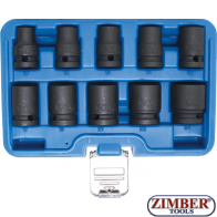 Комплект вложки ударни 1/2" 10-mm -24-mm, къси шестостени 10-части, 5205- BGS technic.