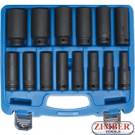 Комплект вложки ударни 1/2" 10-mm -32-mm, удължени 14части - 5207 - Bgs technic