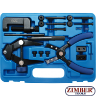 Комплект инструменти за занитване и разглабяне на вериги- 8867 - BGS technic.