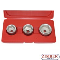 К-т чашки за маслен филтър 3бр.-27мм,32мм,36мм, (ZR-36OFCWS03)- ZIMBER -TOOLS