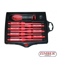 Отвертки к-т изолирани- T8,T9,T10,T15,T20,T25,T30 - ZL-S5607 - ZIMBER TOOLS