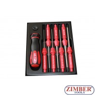 Отверки к-т изолирани-7бр.(1000V) ZL-S5607T - ZIMBER TOOLS.