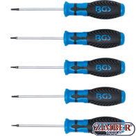 Комплект отвертки Torx T6, T7, T8, T9, T10 | 80-mm, 5 части  - 6826 - BGS technic.