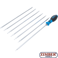 Комплект специални удължени сменяеми отвертки | Torx T10 - T15 - T20 - T25 - T27 - T30 | 8 части - 2326 - BGS technic