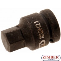 Шестограм ударна на вложка hexagon 21mm. 3/4"  5054-21 - BGS.