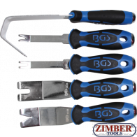Комплект инструменти за вадене на щипки за кори на врати 5 части. (1328) - BGS technic