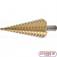 Конусно стъпково свредло Ø 4 - 32 mm с титаниево покритие, 1619 - BGS technic