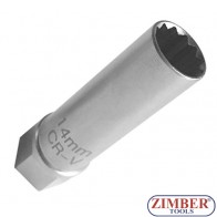 Вложка за свещи 3/8", 12-mm със задържаща пружина (ZR-04SPSTM3812) - ZIMBER-TOOLS.