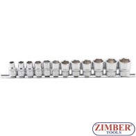 Вложки къси шестостенни 10 mm (3/8")  8 - 19 mm | 12 pcs.1904 - BGS technic.