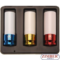 Комплект вложки за лети джанти 17 mm, 19 mm, 21 mm. 1/2"| 3 бр,- 7310 - BGS-technic.