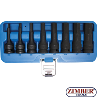Вложки ударни шестограми 5-19мм, 1/2"- 8 части .5481 - BGS technic.